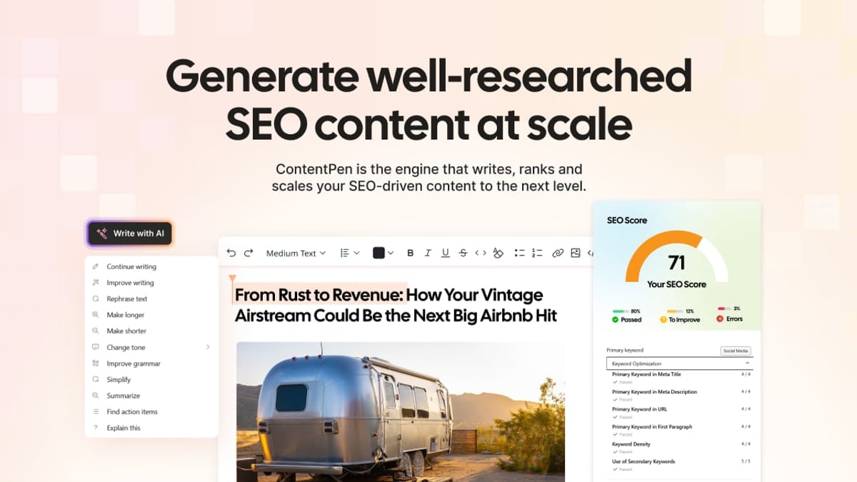 AgentBooks vs Contentpen vs ContentBot.ai AI Comparison product interface and feature overview