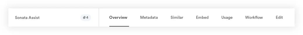 asset modal navigation