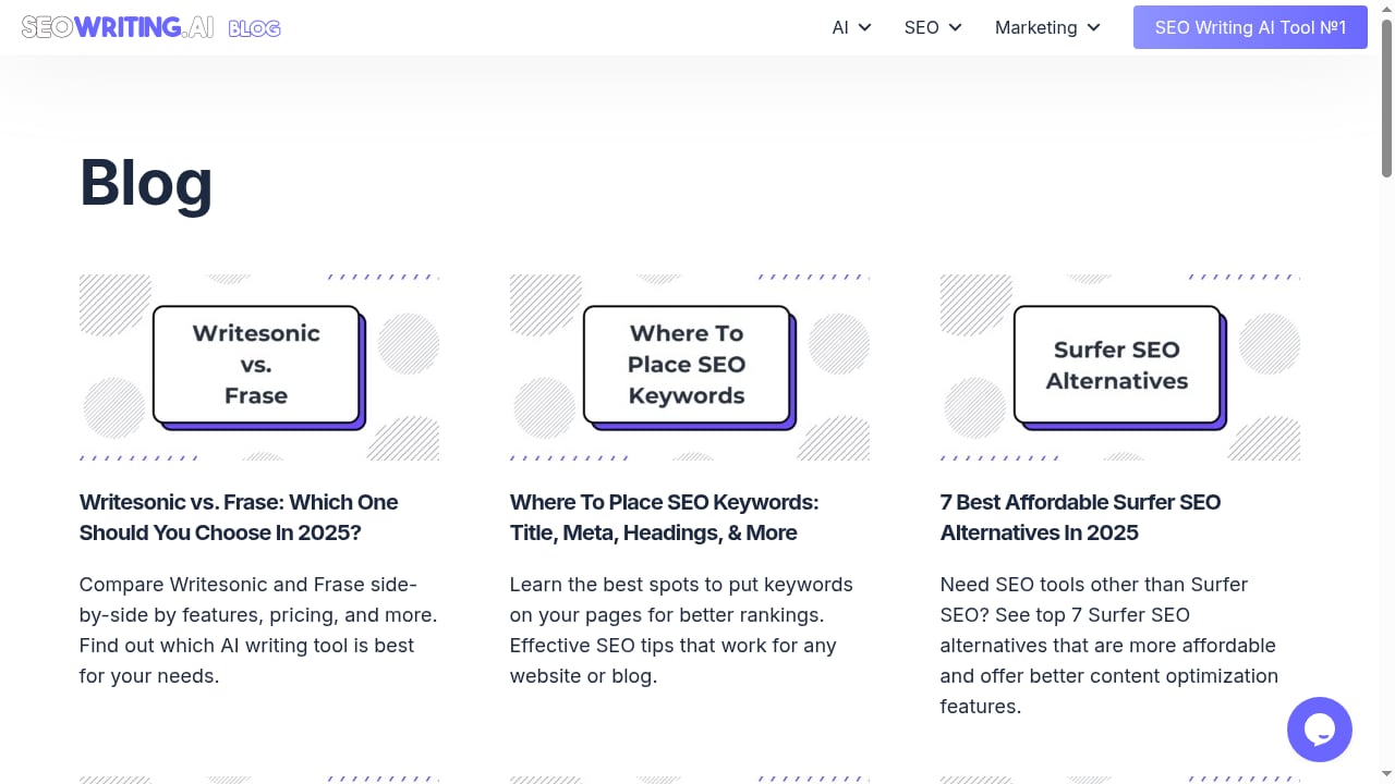 First viewport screenshot of Blog